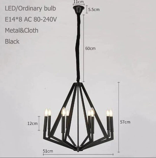 Nordic Modern Diamond Pendant Light Led E14 Loft Industrial Hanging Lamp With 2 Colors For Living
