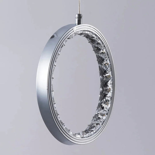 Crystal Rings Led Pendant Light Fixture For Indoor Lamp Lamparas De Techo Surface Mounting Bedroom
