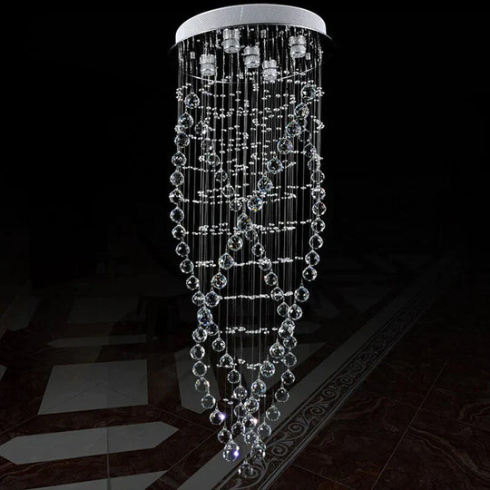 Vintage Europe Chandelier Modern Crystal Lamp With Gu10 5 Lights Royal For Bedroom Living Room