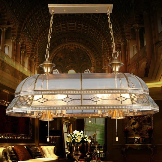 Europe Palace Baroque Style Big Vintage Copper Pendant Lights Hanging Lamp Loft Led E14 E27 For