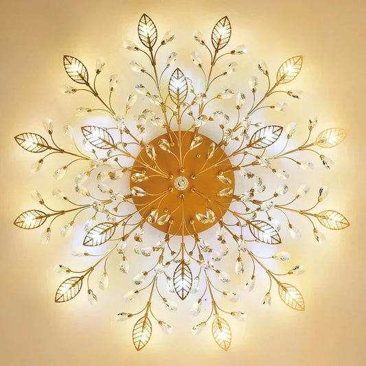 Vintage Led Ceiling Light Crystal Lamp For Living Room Loft