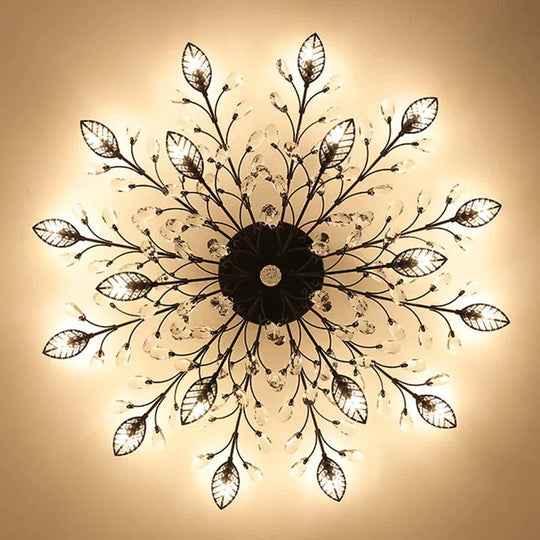 Vintage Led Ceiling Light Crystal Lamp For Living Room Loft