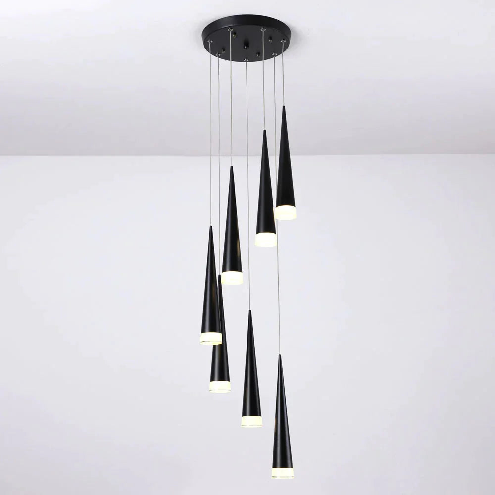 Led Stair Pendant Lights Modren Villa Indoor Lighting Hanglamp Shop Window Lamps 3/5/7/10/12/15