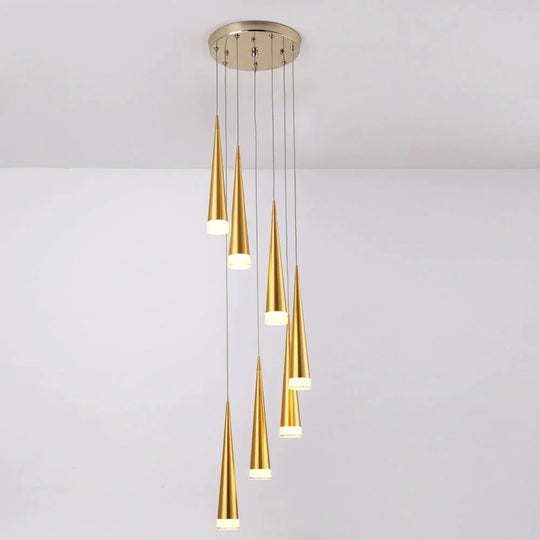 Led Stair Pendant Lights Modren Villa Indoor Lighting Hanglamp Shop Window Lamps 3/5/7/10/12/15