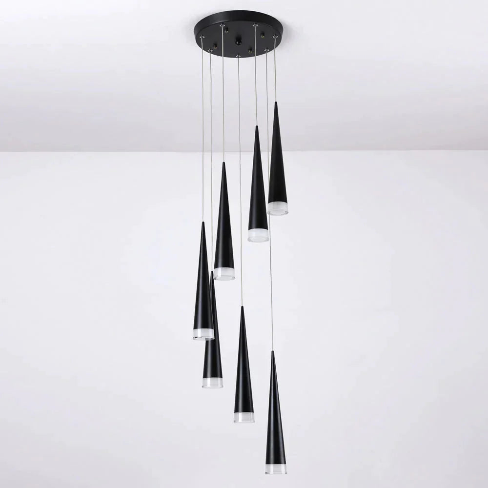 Led Stair Pendant Lights Modren Villa Indoor Lighting Hanglamp Shop Window Lamps 3/5/7/10/12/15