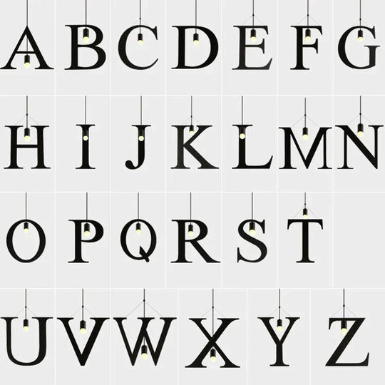 Pendant Lights Modern Kitchen Lamp Dining Living Room Shop Capital Alphabet Letter A / No Bulb