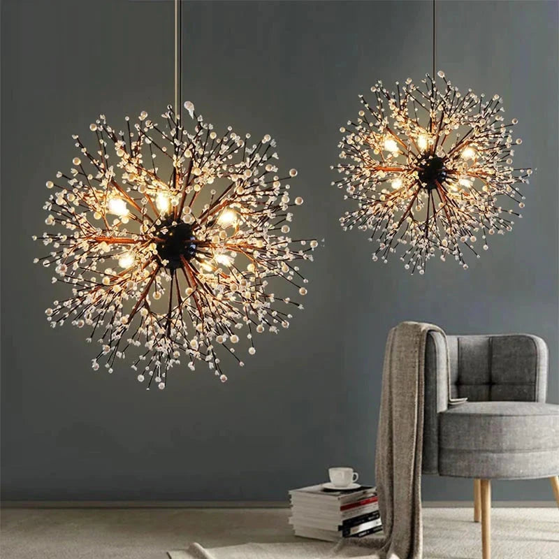 Dandelion Fireworks Modern Pendant Ceiling Lamps Loft For The Kitchen Led Lights Hanglamp Hanging