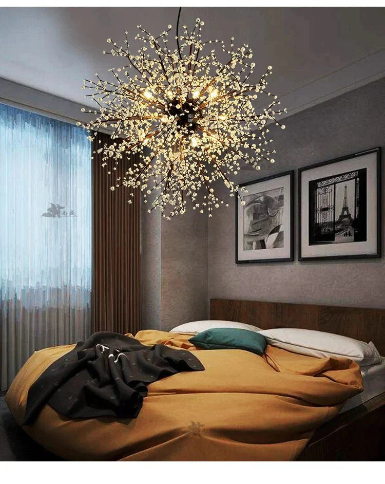Dandelion Fireworks Modern Pendant Ceiling Lamps Loft For The Kitchen Led Lights Hanglamp Hanging
