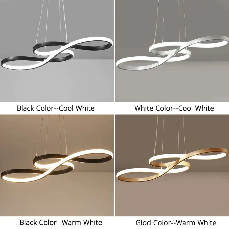Modern New Creative Pendant Lights Led Kitchen Aluminum Silica Suspension Hanging Cord Lamp For