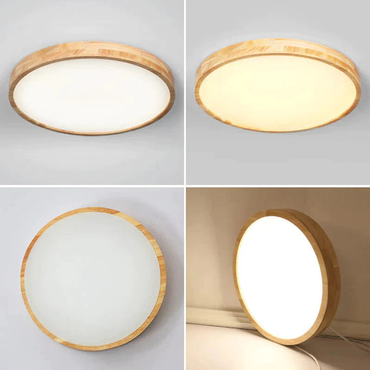 Led Ceiling Light Modern Lamp Panel Living Room Round Lighting Fixture Remote Control