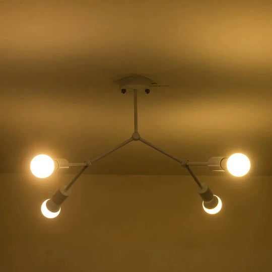 Multi Heads Pendant Lights Led Lamp Retro Industrial Luminaria Personality Lamparas For Living Room