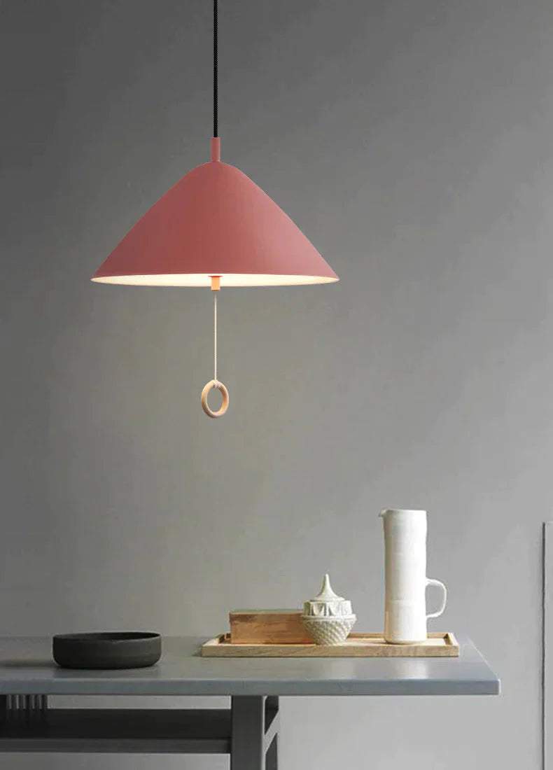 Colorful Bedside Pendant Light Pull Control Kitchen Lighting Fixture Hanging Lamp Modern Nordic