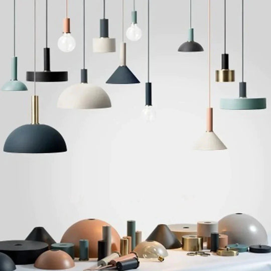 Denmark Style Led Pendant Light Metal Lamp Bedroom Cafe Hanging Drop Lighting Studio Office Parlor