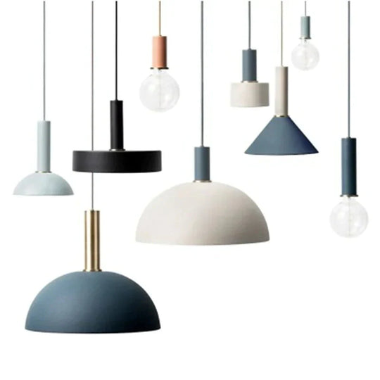 Denmark Style Led Pendant Light Metal Lamp Bedroom Cafe Hanging Drop Lighting Studio Office Parlor