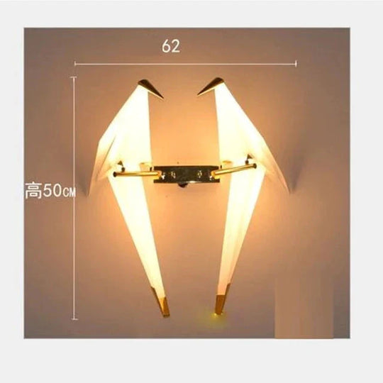 Modern Paper Crane Metal Vintage Chandelier Hanging Light Restaurant Living Dining Children’s