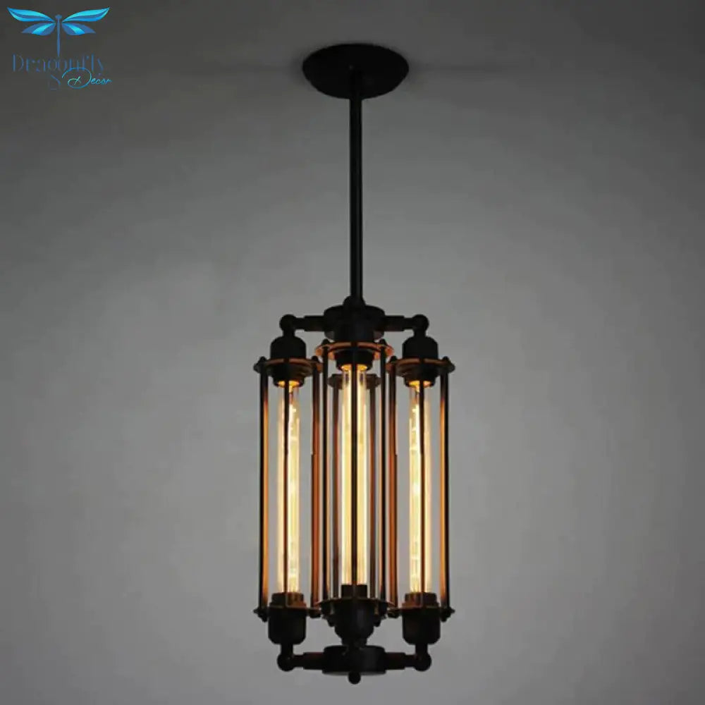 Retro Vintage 4 Heads Steam Pipe Ceiling Pendant Lamp E27 Lights Loft Restaurant Master Bedroom