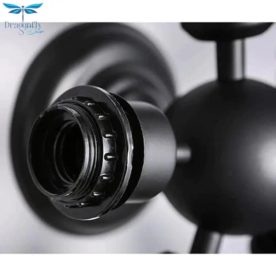 Retro Vintage Black 5 Lights Grln Ceiling E27 Lamp Fixtures For Home Bedroom/Living Room/Bar/Cafe