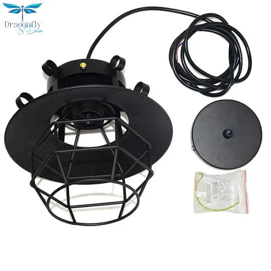 Retro Vintage Industrial Chandelier Lampshade Antique Ceiling Lamp For Home Cafe(Without Bulb)