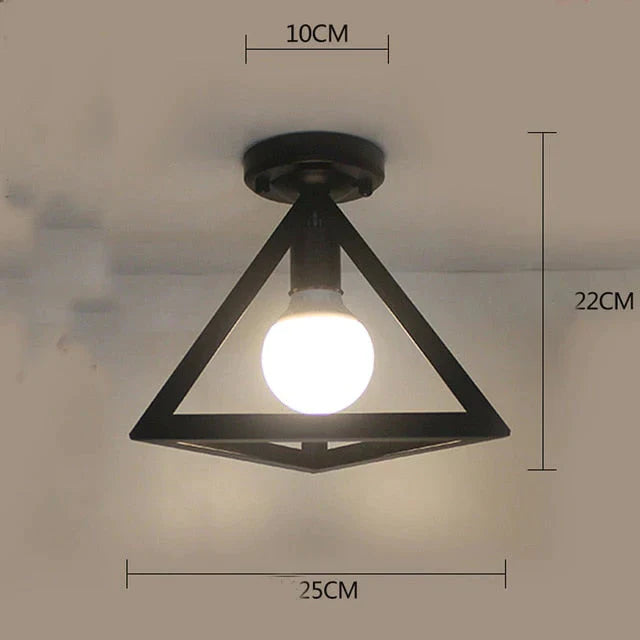 Scarlett - Vintage Industrial Iron Cage Led Ceiling Lights