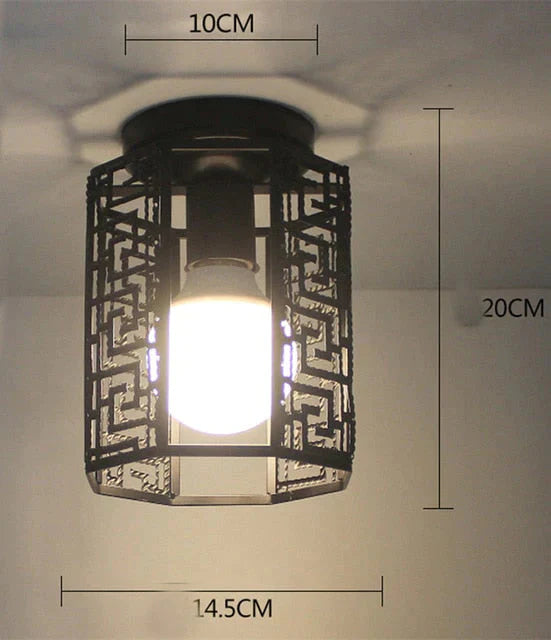 Scarlett - Vintage Industrial Iron Cage Led Ceiling Lights