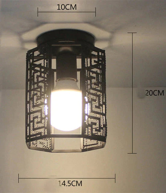 Scarlett - Vintage Industrial Iron Cage Led Ceiling Lights