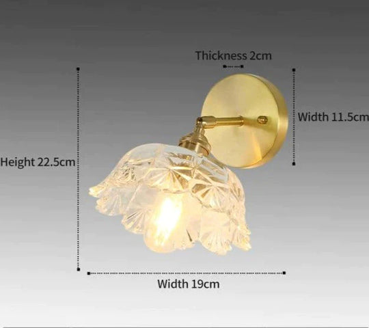 Sherri - Retro Copper Flower | Wall Lamp D 19Cm