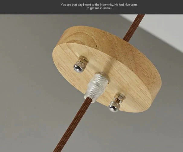 Simple Linear Lines Solid Wood Nordic Pendant