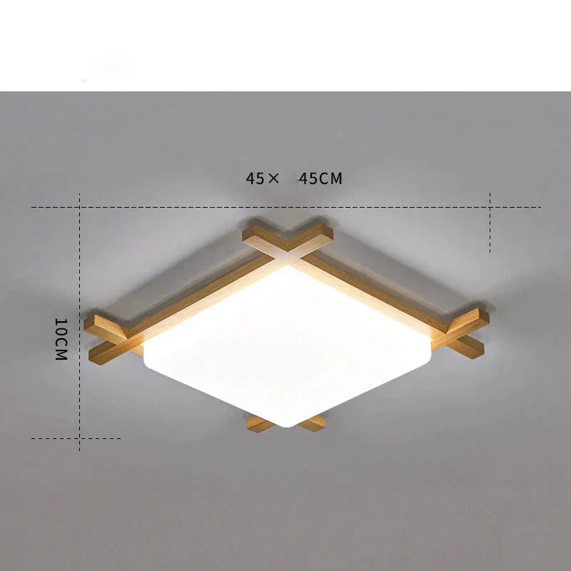 Simple Modern Corridor Square Log Led Living Room Lamps As Show / Medium White Light Ceiling