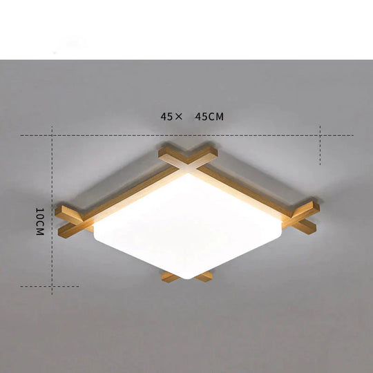 Simple Modern Corridor Square Log Led Living Room Lamps As Show / Medium White Light Ceiling