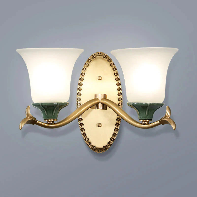 Simple Retro Staircase Lamp Bedroom Bedside Copper Wall Double / Without Light Source Lamps