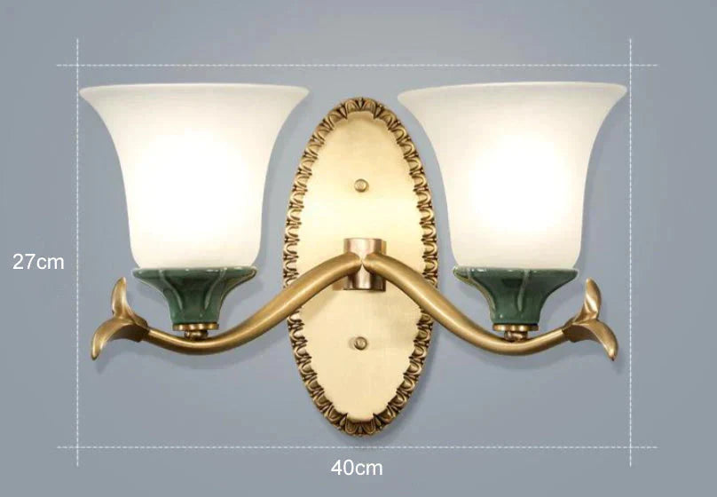 Simple Retro Staircase Lamp Bedroom Bedside Copper Wall Lamps