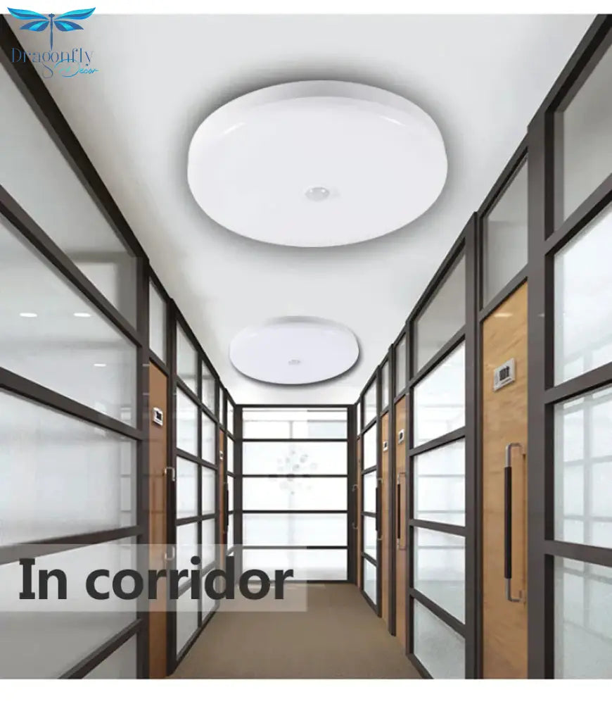 Smart Led Ceiling Lights 12W 18W Pir Motion Sensor Lamp Lighting For Living Room Hallway Stairway