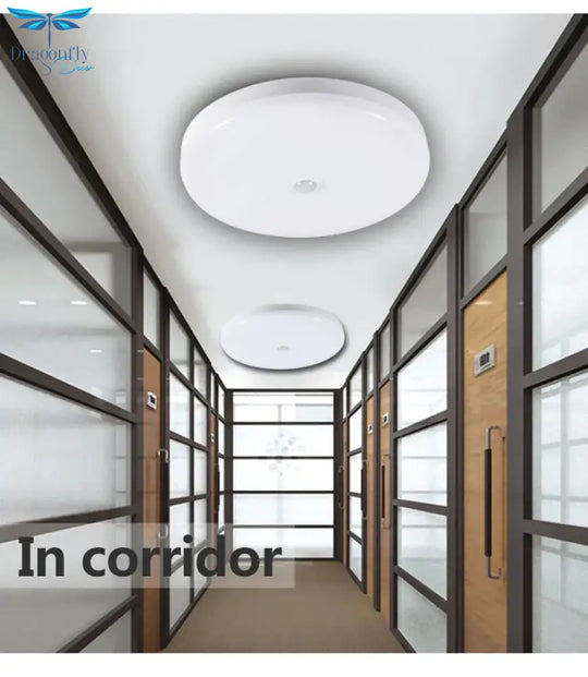 Smart Led Ceiling Lights 12W 18W Pir Motion Sensor Lamp Lighting For Living Room Hallway Stairway