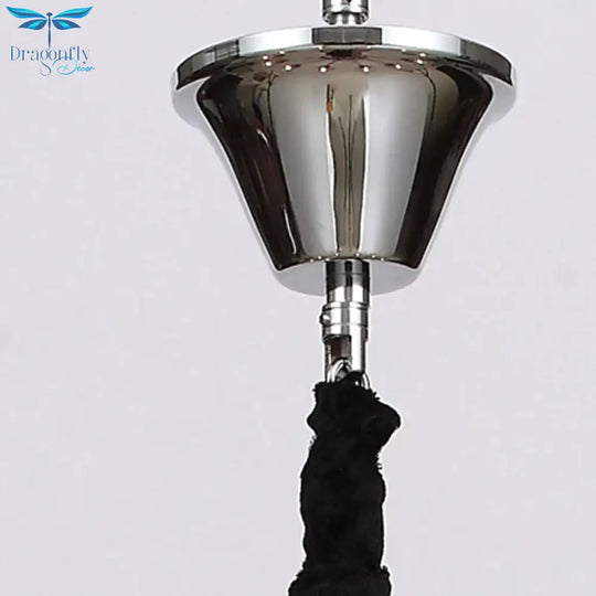 Sputnik Living Room Chandelier Lighting Antique Beige/White/Black Glass 10 Heads Chrome Hanging