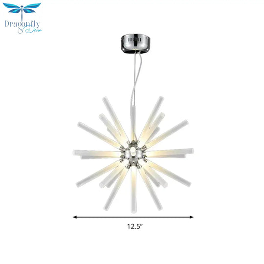 Starburst Chandelier Pendant Light Modern Crystal 12.5’/18’/28’ Wide Led Clear Hanging Ceiling
