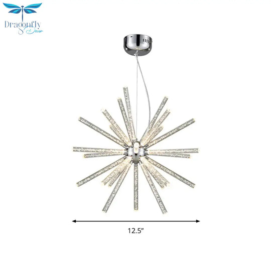 Starburst Chandelier Pendant Light Modern Crystal 12.5’/18’/28’ Wide Led Clear Hanging Ceiling