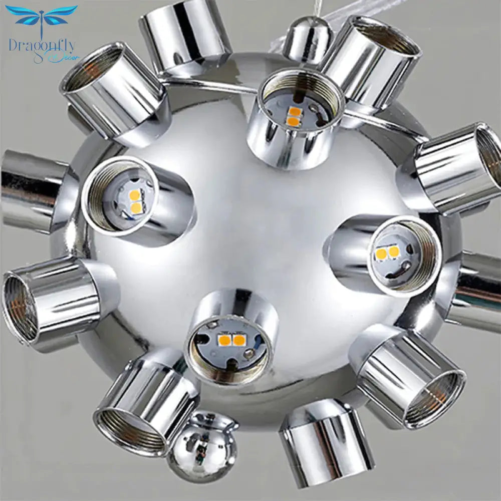 Starburst Chandelier Pendant Light Modern Crystal 12.5’/18’/28’ Wide Led Clear Hanging Ceiling