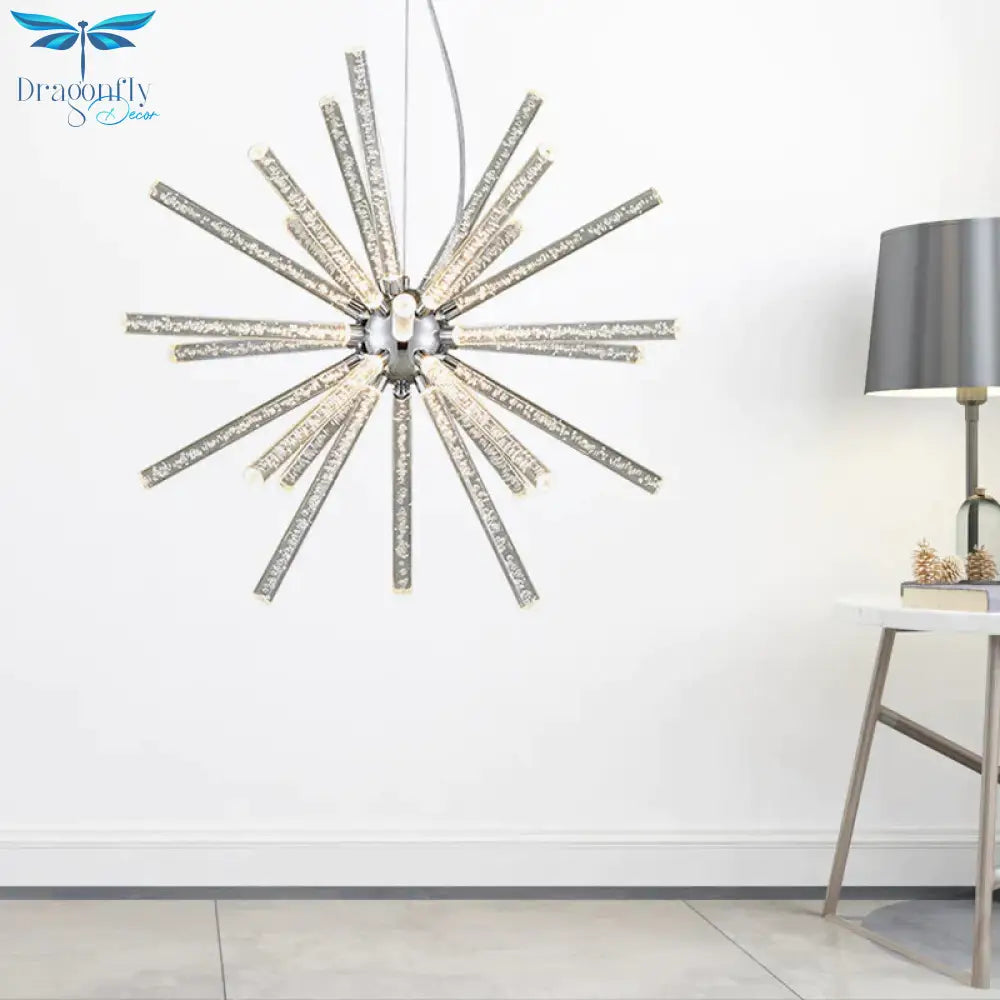 Starburst Chandelier Pendant Light Modern Crystal 12.5’/18’/28’ Wide Led Clear Hanging Ceiling
