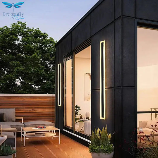 Waterproof Outdoor Lighting Tall Led Wall Lamp Ip65 Aluminum Dimmable Light Garden Porch Sconce