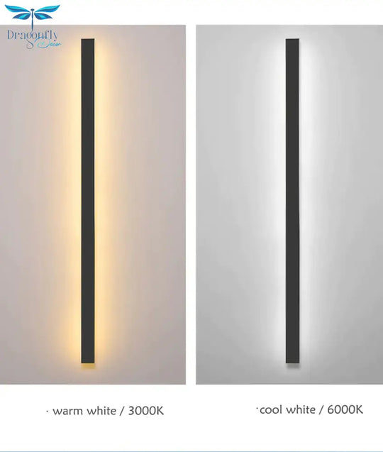 Waterproof Outdoor Wall Lamp Led Long Ip65 Aluminum Light Garden Villa Porch Sconce 110V 220V