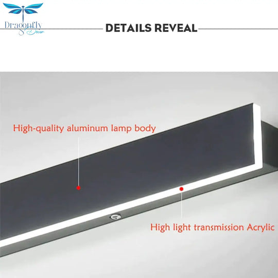 Waterproof Outdoor Wall Lamp Led Long Ip65 Aluminum Light Garden Villa Porch Sconce 110V 220V