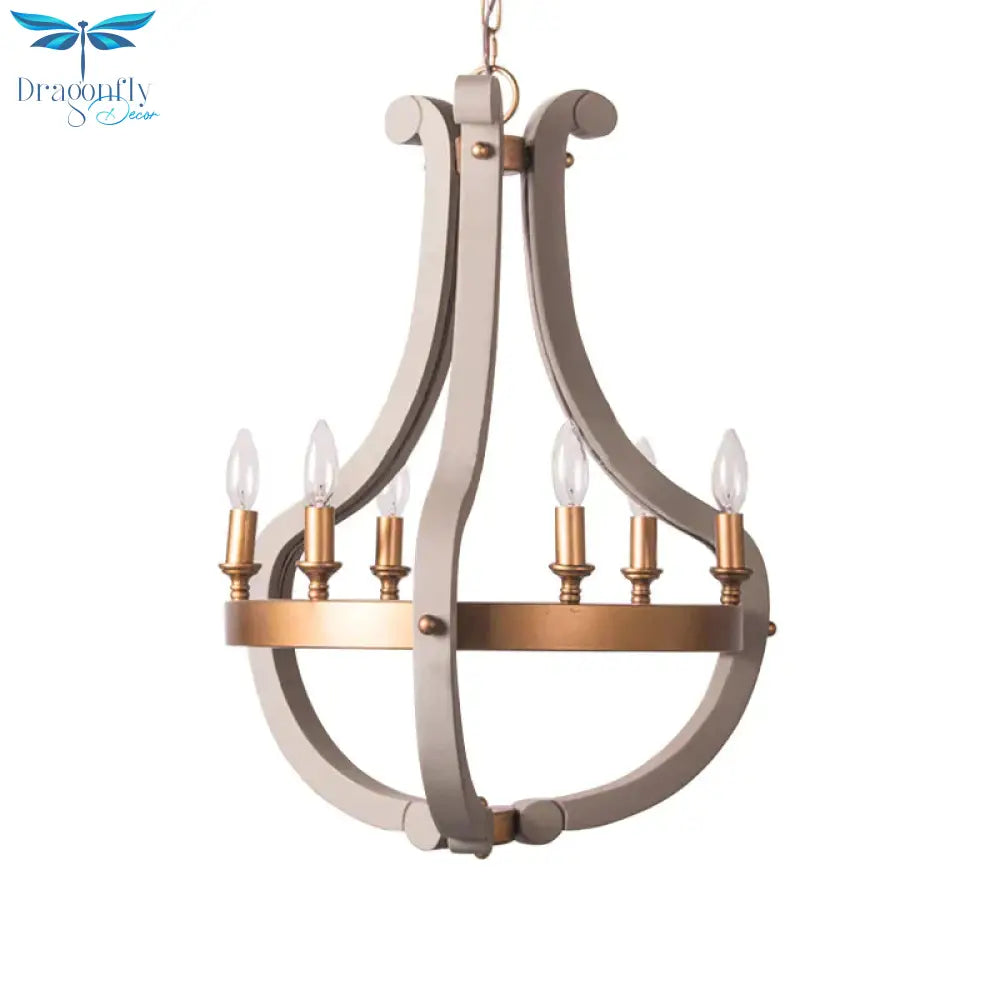 Wood Bend Chandelier Lamp Contemporary 6/12 Bulbs Gold Pendant Lighting Fixture With Adjustable