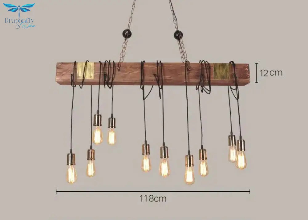 Wooden Beam Adjustable Pendant Lights Light