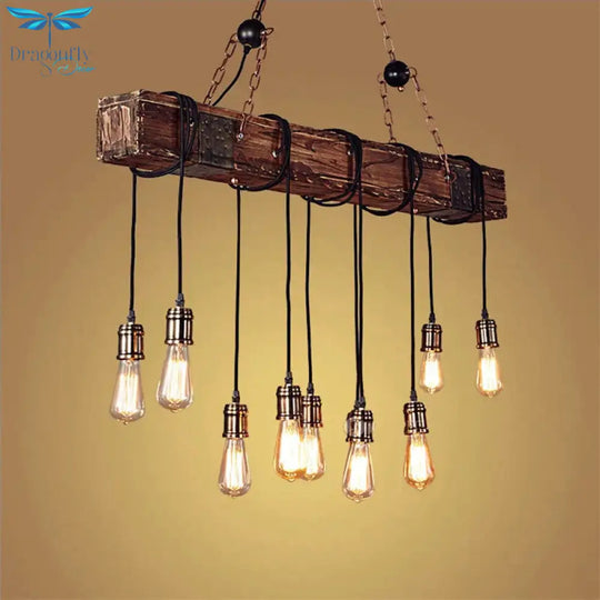 Wooden Beam Adjustable Pendant Lights As Show / No Light Source Light